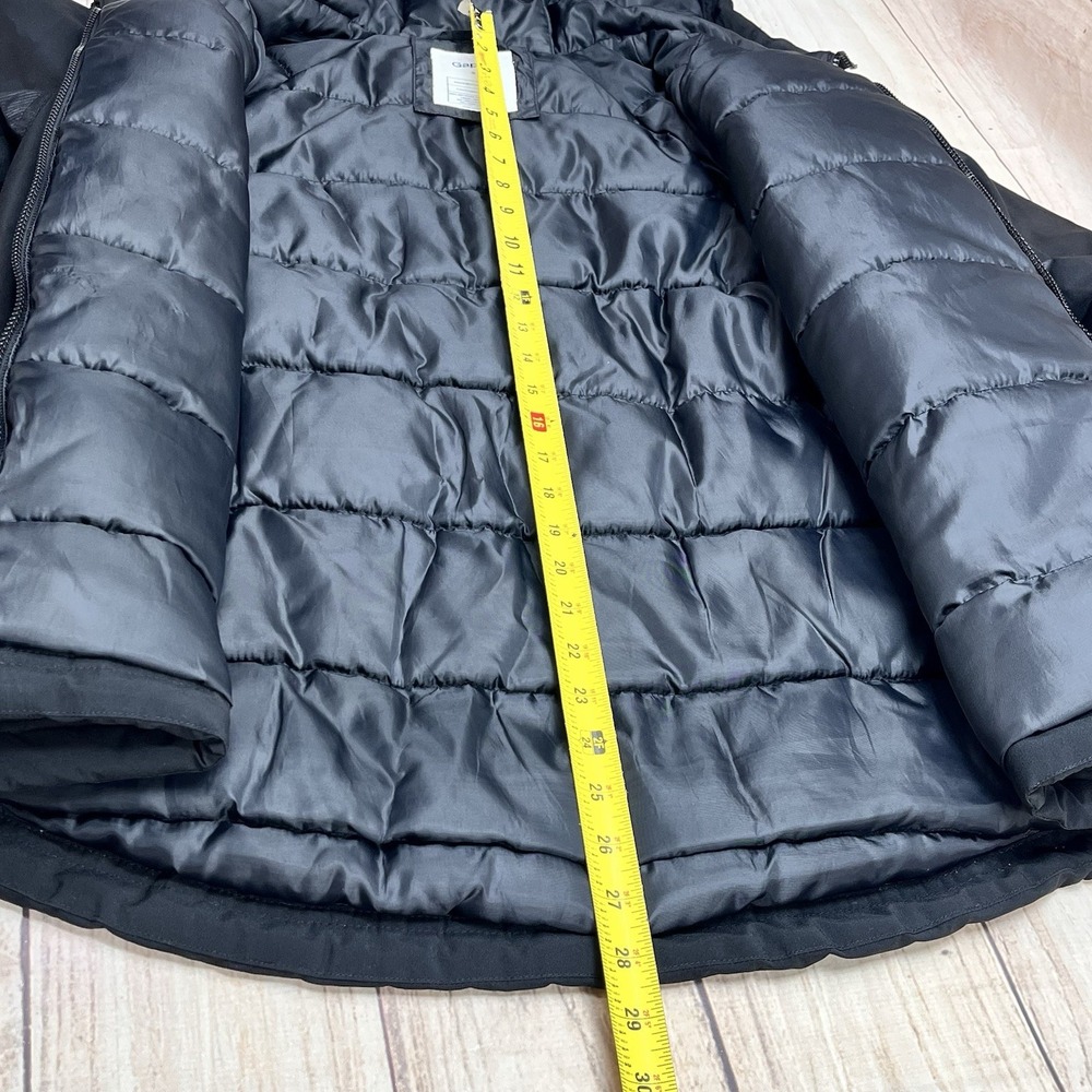 Gap Fit Puffer Jacket Coat‎ Sz S Water Resistant Fleece-Lined Pockets Camo Black - Picture 4 of 4